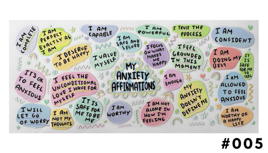 Anxiety Affirmations 16oz Cup Wrap
