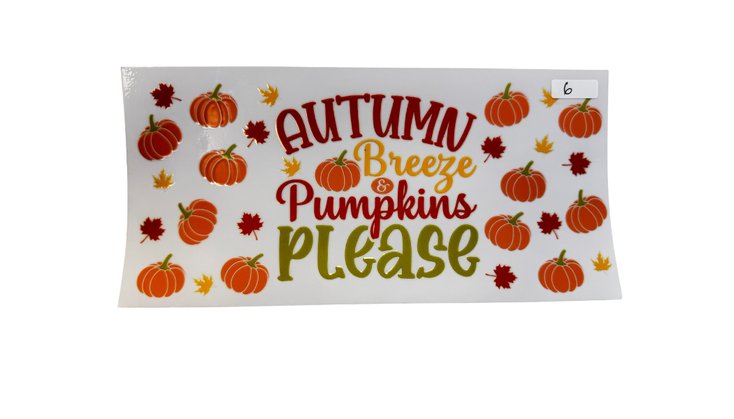 Fall 16oz Cup Wraps