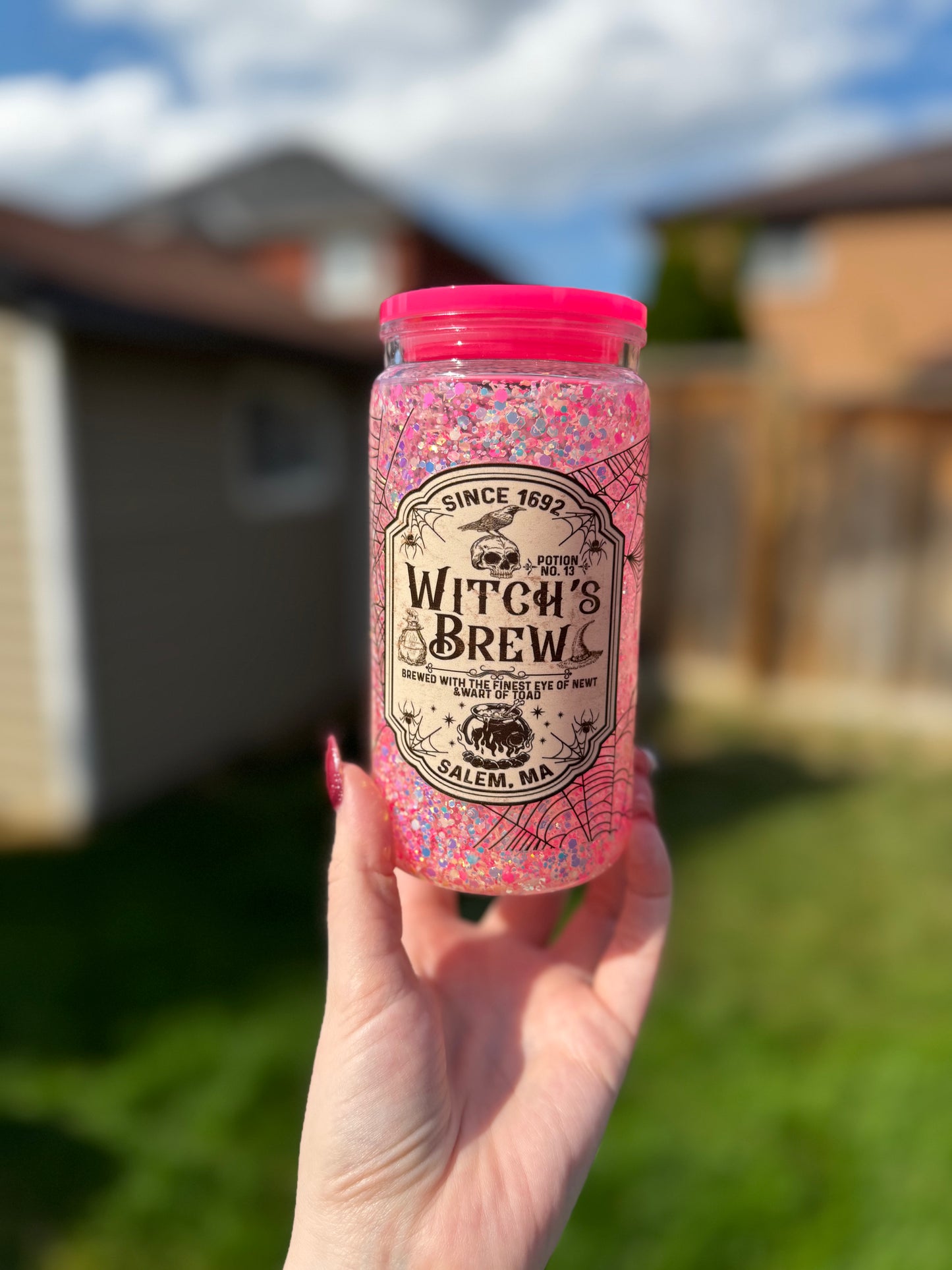 16oz Ready to Ship Witches Brew Glow in the dark